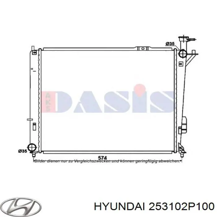 Água radiador Hyundai/Kia 253102P100 precio, desde 120,16 EUR