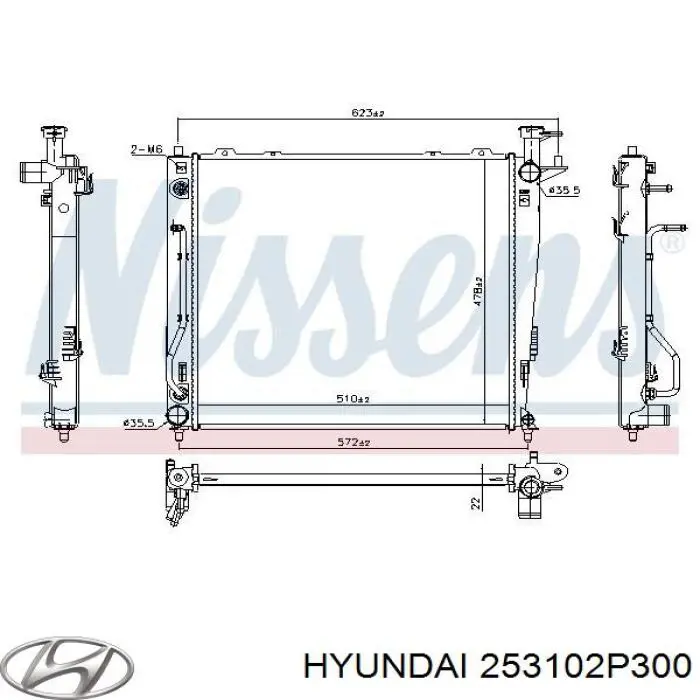 Comprar 253102P460 Hyundai/Kia Radiador de auto