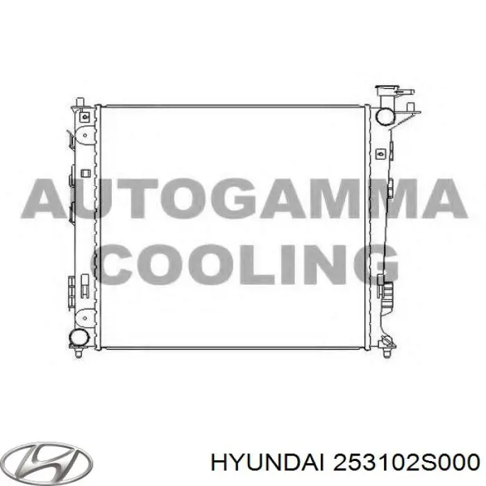 Radiador 253102S000 Hyundai/Kia