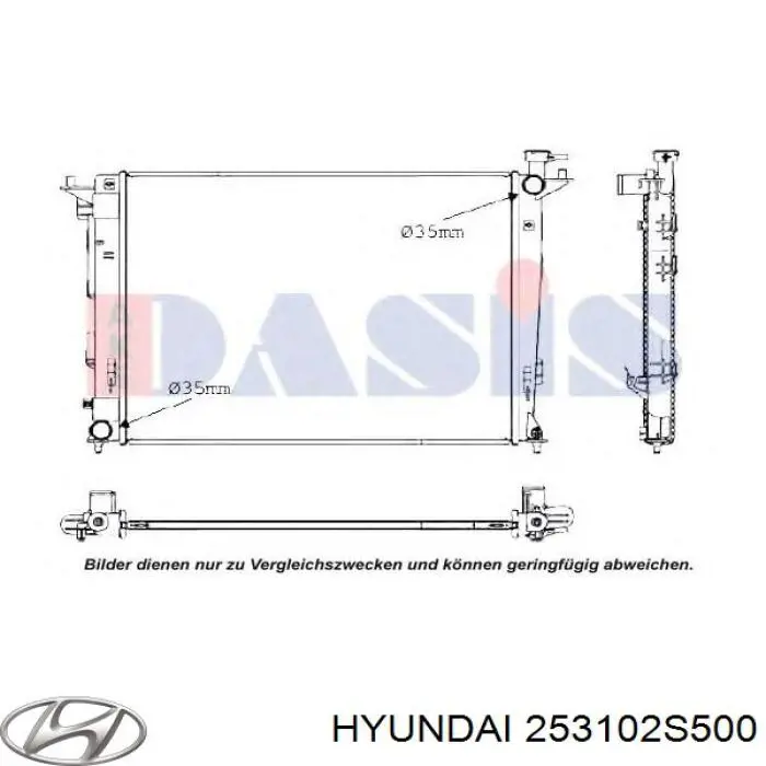 253102S500 Hyundai/Kia radiador