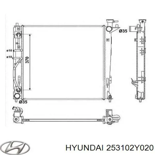 Radiador 253102Y020 Hyundai/Kia
