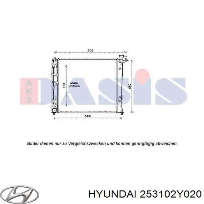 253102Y020 Hyundai/Kia radiador