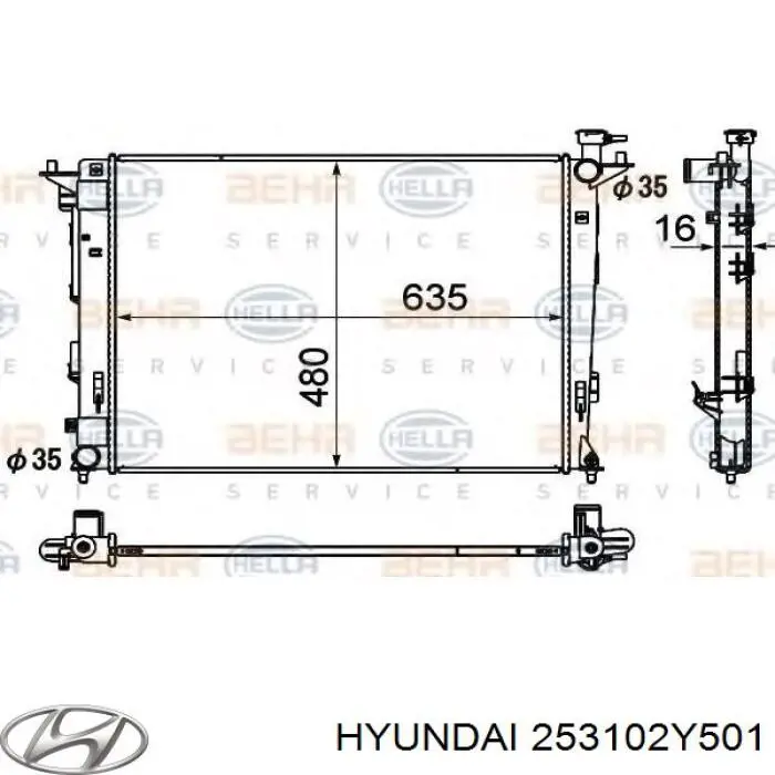 253102Y501 Hyundai/Kia radiador