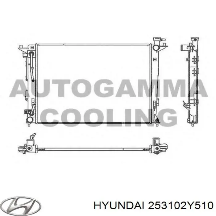 253102Y510 Hyundai/Kia radiador