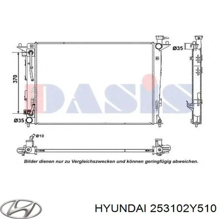 Radiador 253102Y510 Hyundai/Kia