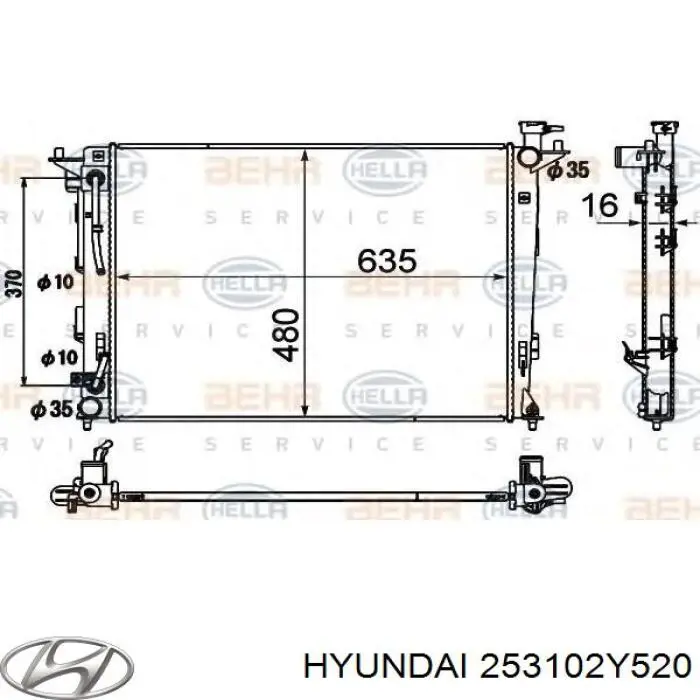 253102Y520 Hyundai/Kia radiador
