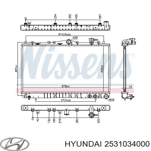 Água radiador Hyundai/Kia 2531034000 precio, desde 76,49 EUR
