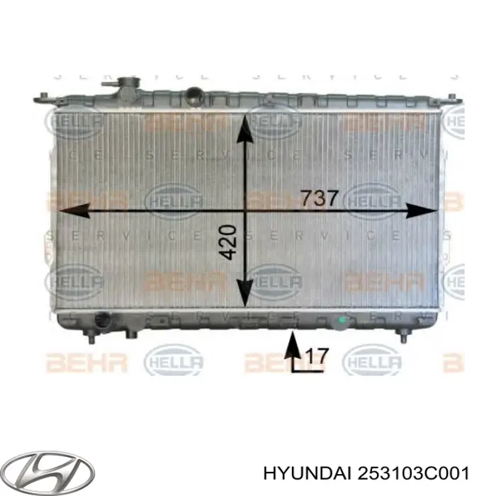 Comprar 253103C001 Hyundai/Kia Radiador de auto