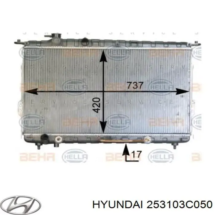 253103C050 Hyundai/Kia Refrigeración del motor