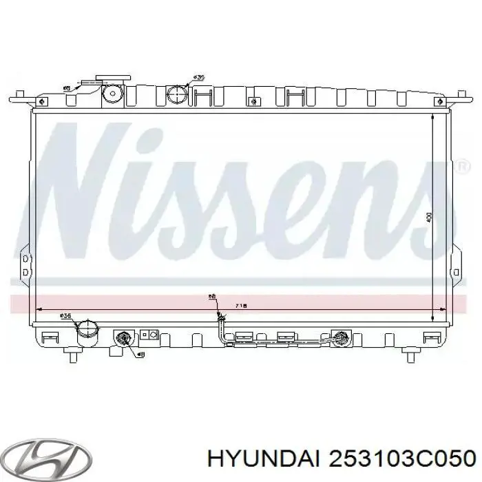 Radiador 253103C050 Hyundai/Kia