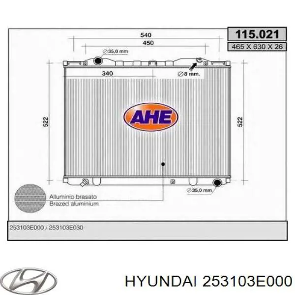 Comprar 253103E000 Hyundai/Kia Radiador de auto