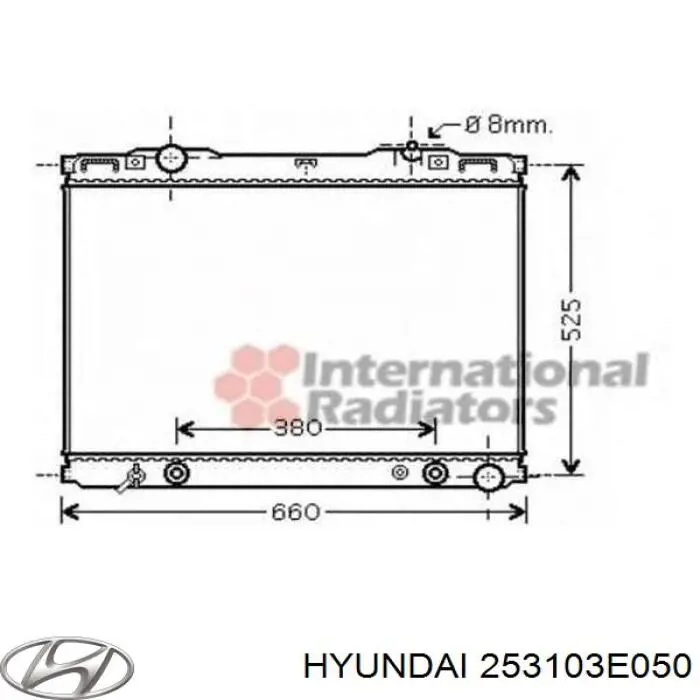 253103E050 Hyundai/Kia radiador refrigeración del motor