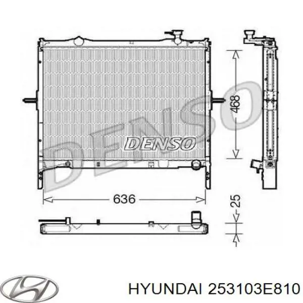 253103E810 Hyundai/Kia radiador refrigeración del motor