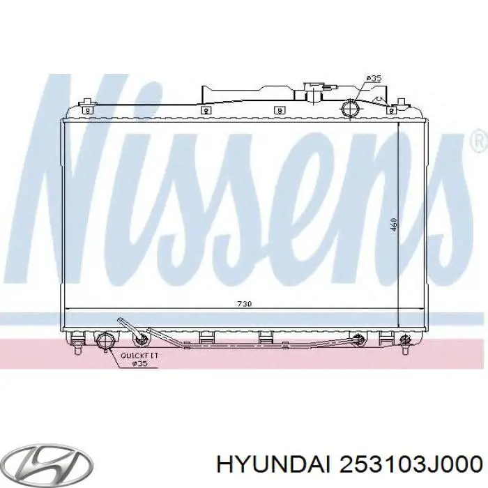 Água radiador Hyundai/Kia 253103J000 precio, desde 162,22 EUR