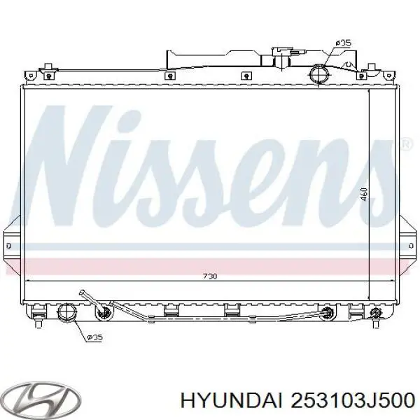 253103J500 Hyundai/Kia Refrigeración del motor