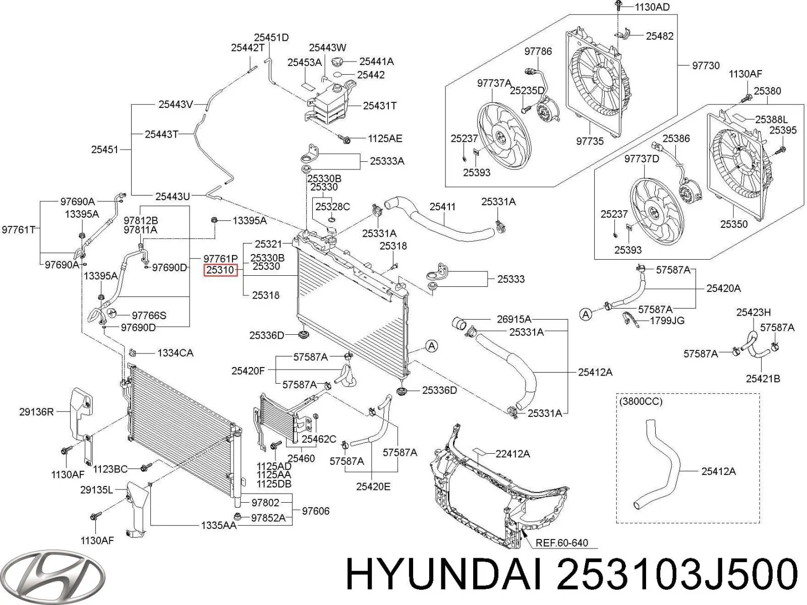 Água radiador Hyundai/Kia 253103J500 precio, desde 185,31 EUR