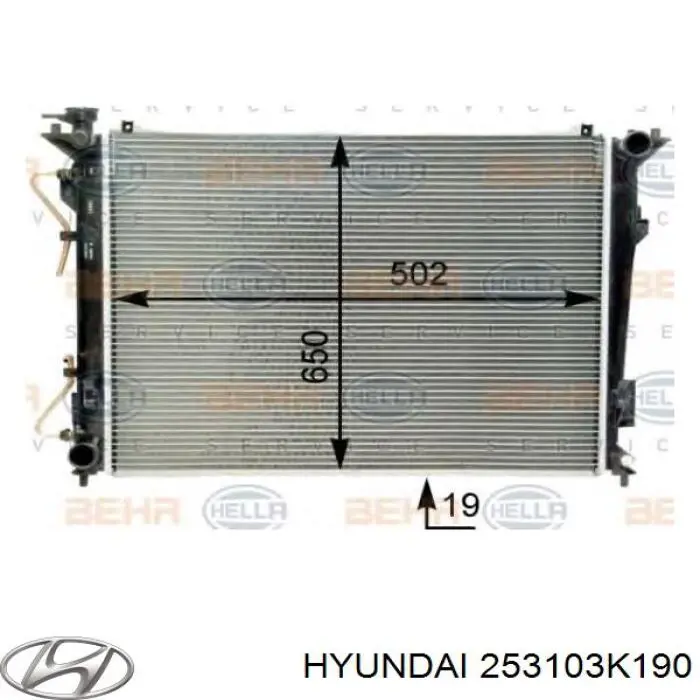 253103K190 Hyundai/Kia radiador