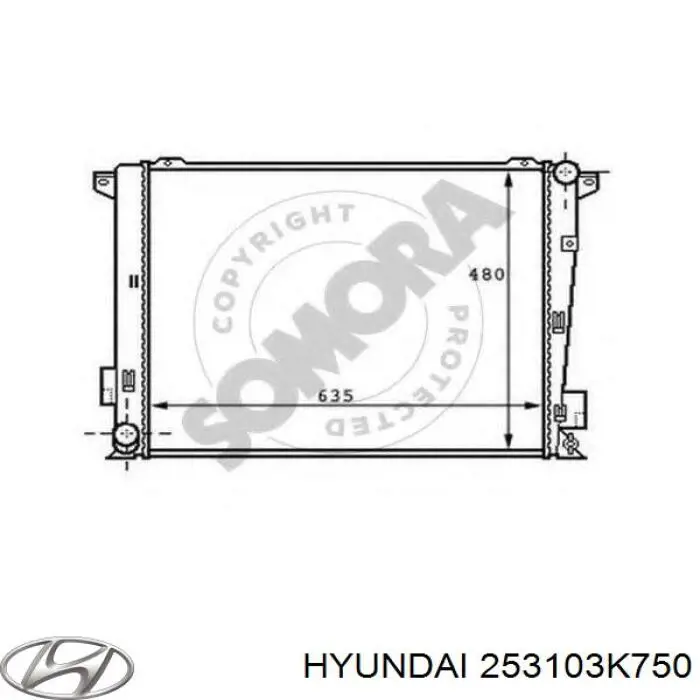 Água radiador Hyundai/Kia 253103K760 precio, desde 98,74 EUR