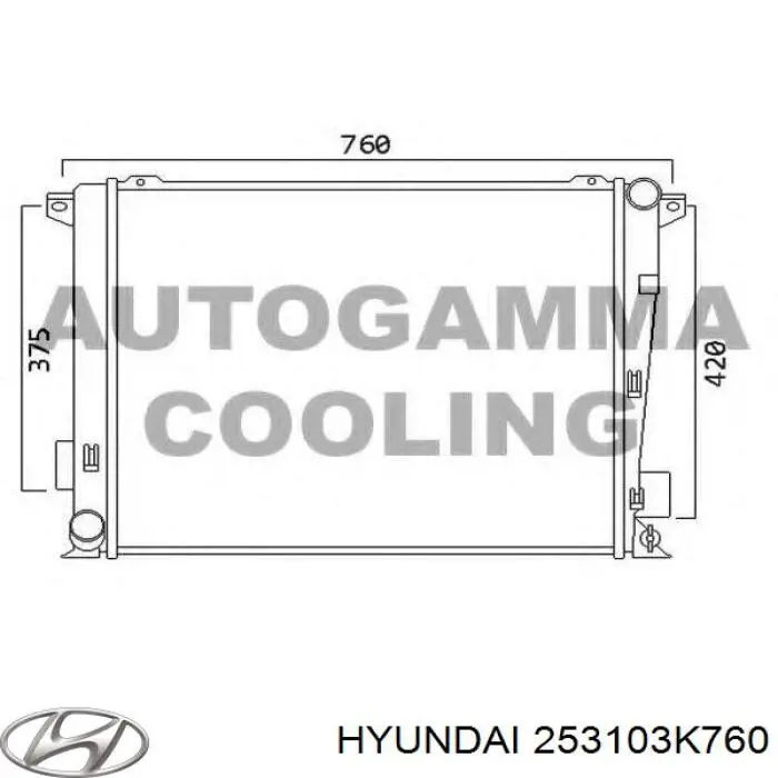 Comprar 253103K760 Hyundai/Kia Radiador de auto