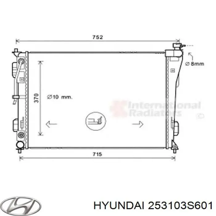 253103S601 Hyundai/Kia Refrigeración del motor