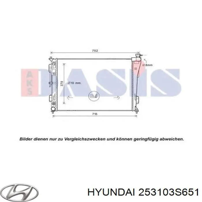 253103S651 Hyundai/Kia radiador