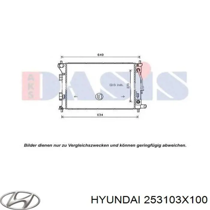 Comprar 253103X100 Hyundai/Kia Radiador de auto