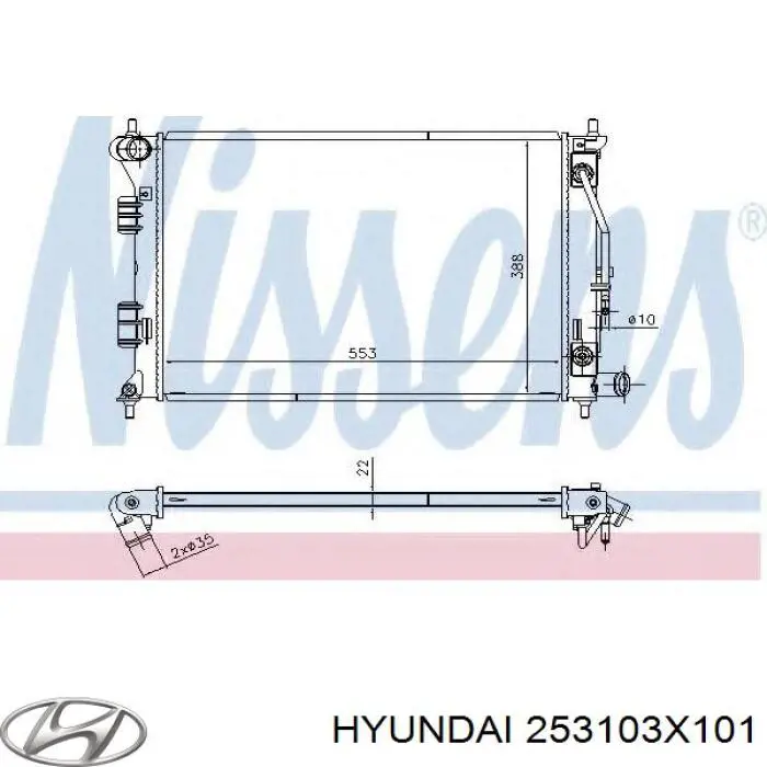 Comprar 253103X101 Hyundai/Kia Radiador de auto