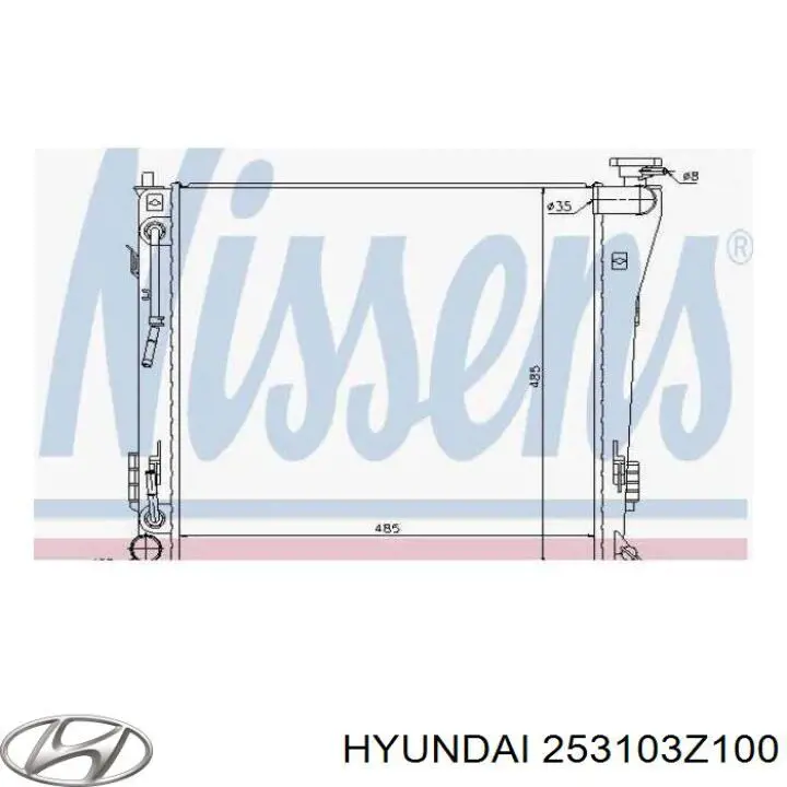 Radiador 253103Z100 Hyundai/Kia