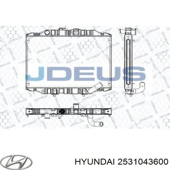 2531043600 Hyundai/Kia radiador refrigeración del motor