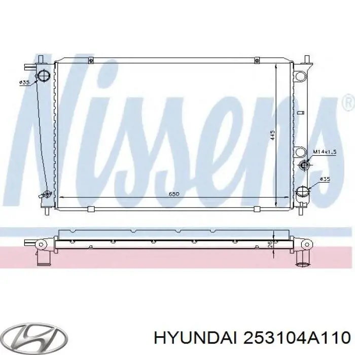 Comprar 253104A110 Hyundai/Kia Radiador de auto