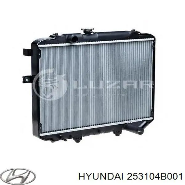 Radiador 253104B001 Hyundai/Kia
