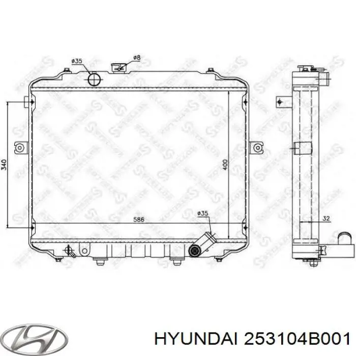 Comprar 253104B001 Hyundai/Kia Radiador de auto