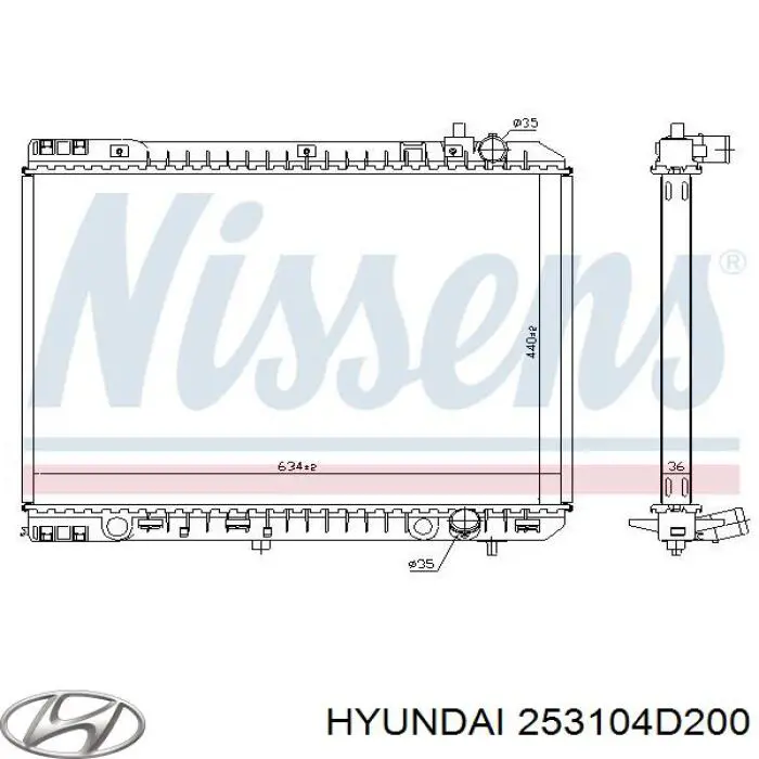 Água radiador Hyundai/Kia 253104D200 precio, desde 190,73 EUR