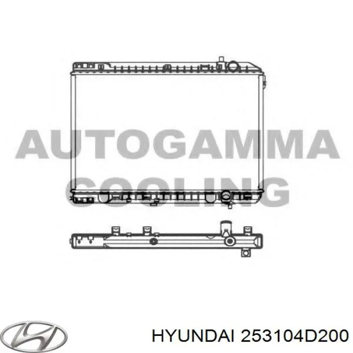 253104D200 Hyundai/Kia radiador refrigeración del motor