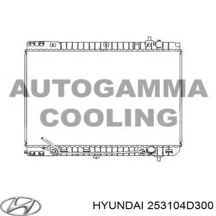 253104D300 Hyundai/Kia radiador refrigeración del motor