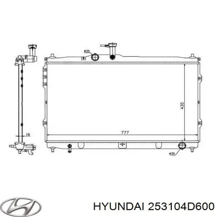 Comprar 253104D600 Hyundai/Kia Radiador de auto