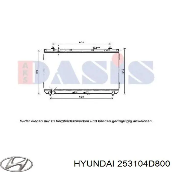 Água radiador Hyundai/Kia 253104D830 precio, desde 106,30 EUR