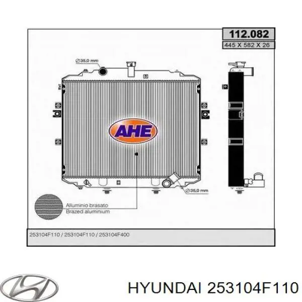 Água radiador Hyundai/Kia 253104F110 precio, desde 119,94 EUR