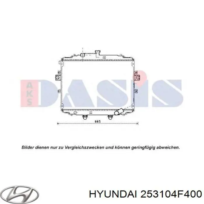253104F400 Hyundai/Kia Refrigeración del motor