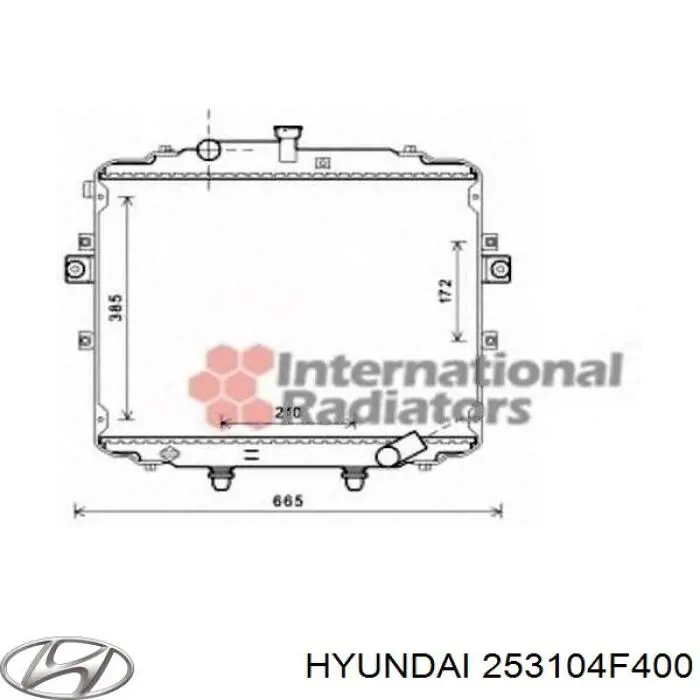 Água radiador Hyundai/Kia 253104F400 precio, desde 119,94 EUR