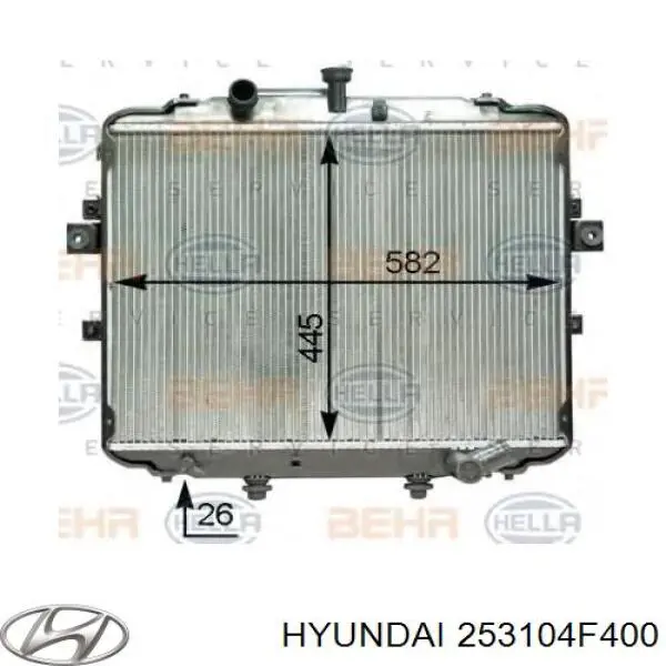 Radiador 253104F400 Hyundai/Kia