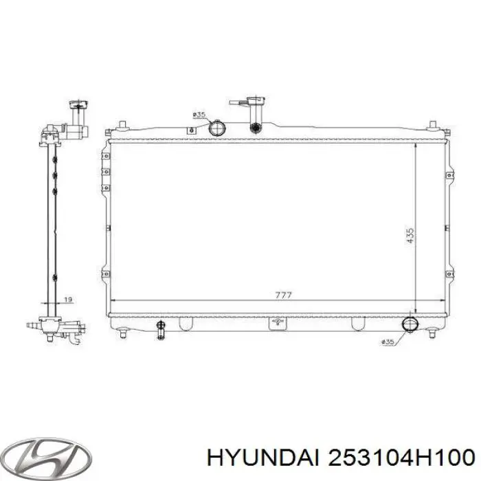 253104H100 Hyundai/Kia Refrigeración del motor