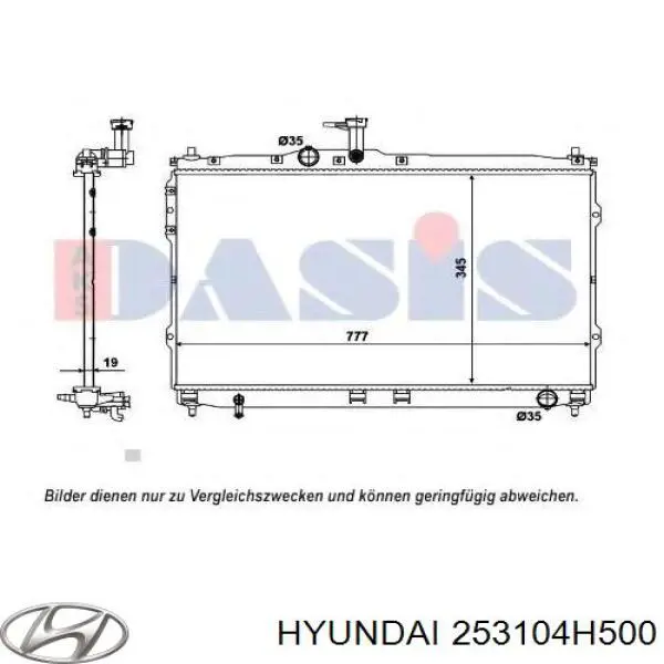 253104H500 Hyundai/Kia radiador