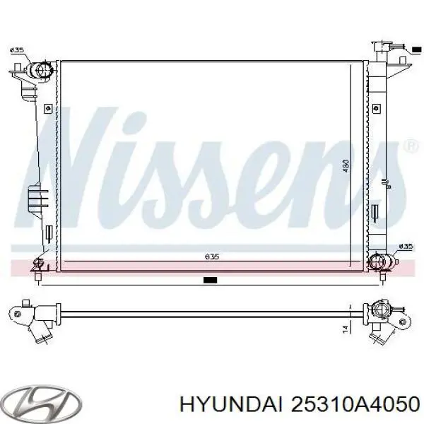 Água radiador Hyundai/Kia 25310A4050 precio, desde 143,61 EUR