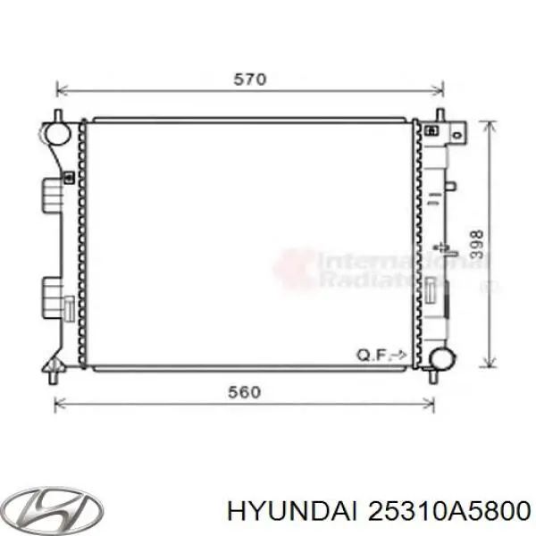 25310A5800 Hyundai/Kia radiador refrigeración del motor