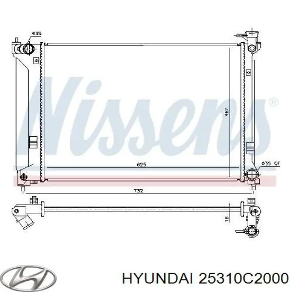 Comprar 25310C2000 Hyundai/Kia Radiador de auto