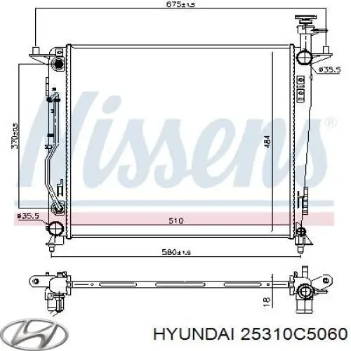 Água radiador Hyundai/Kia 25310C5060 precio, desde 250,98 EUR