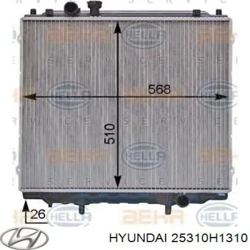 25310H1310 Hyundai/Kia radiador refrigeración del motor