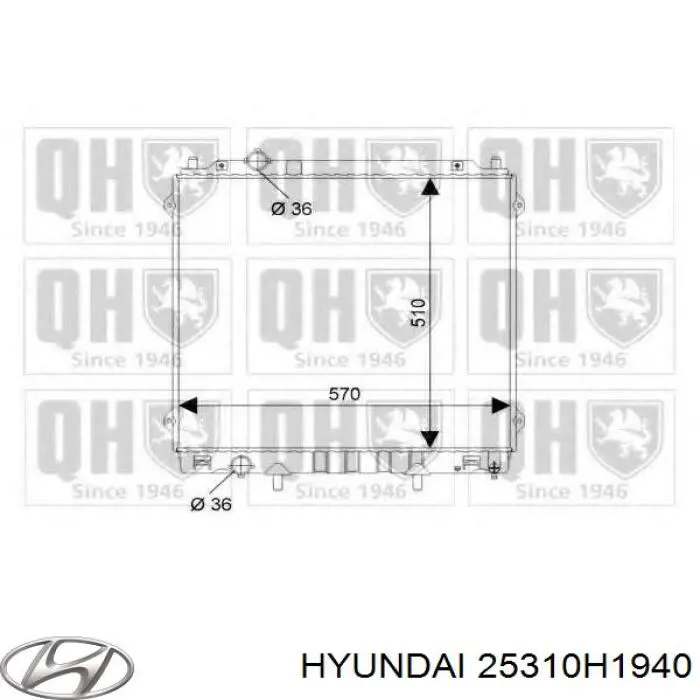Comprar 25310H1940 Hyundai/Kia Radiador de auto