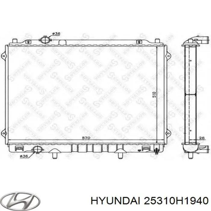 25310H1940 Hyundai/Kia radiador refrigeración del motor